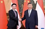 习近平会见新加坡总理黄循财